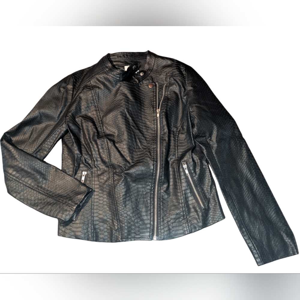 Black Textured Women's Jacket